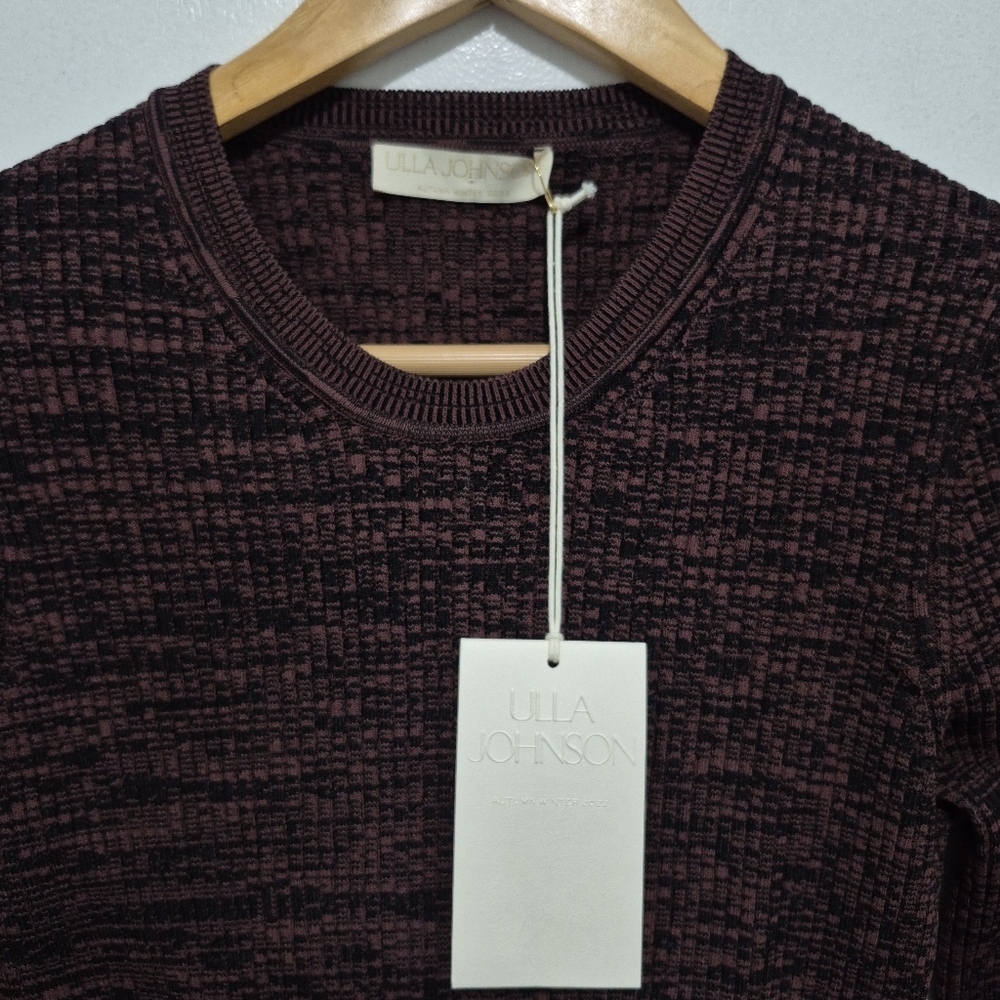 Ulla Johnson Obsidian Marcellina Dress Midi Sweaterknit Open Back SZ 8 Orig $825 - Picture 9 of 9